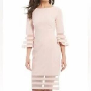 Calvin Klein Illusion-Trim Sheath Dress